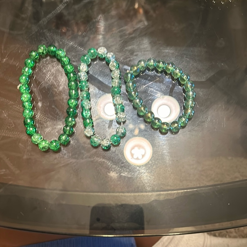 Green apple bracelet set for sale